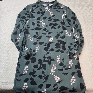 Boden Christobel Floral Shift Dress Green Pink Floral Women's Size 8R